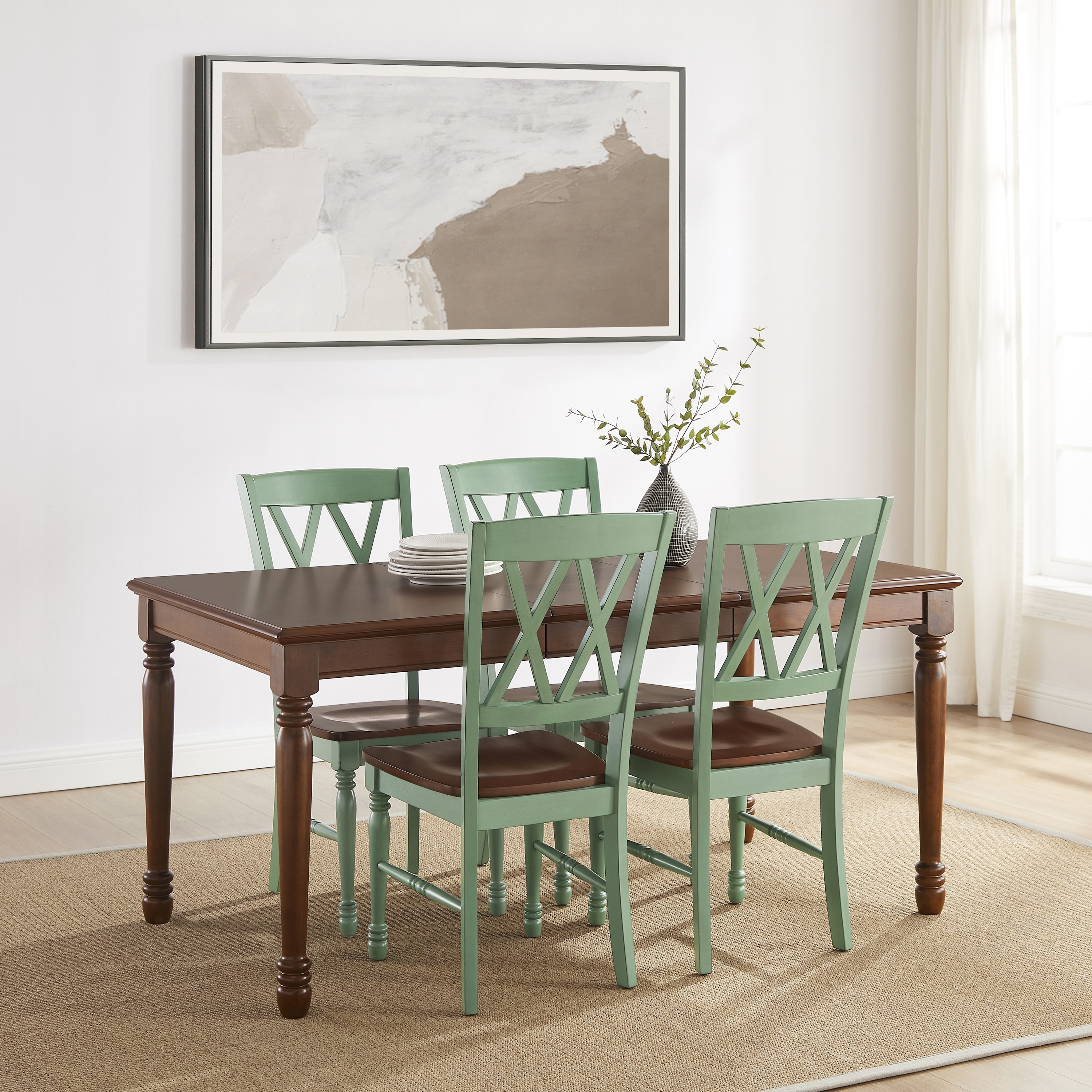 Simple Living 6 piece Albury Dining Set with Dining Bench Bed Bath Beyond 10760354