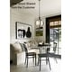 preview thumbnail 18 of 24, LALUZ Modern 3-Light Black Gold Chandelier Frosted Glass Kitchen Island Light
