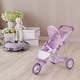 preview thumbnail 3 of 7, Olivia's Little World - Baby Doll Jogging Stroller - Purple / Stars - 21" L x 13" W x 21.26" H