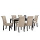 preview thumbnail 24 of 29, Roundhill Furniture Leviton 7-pc Dark-wash Wood Dining Set