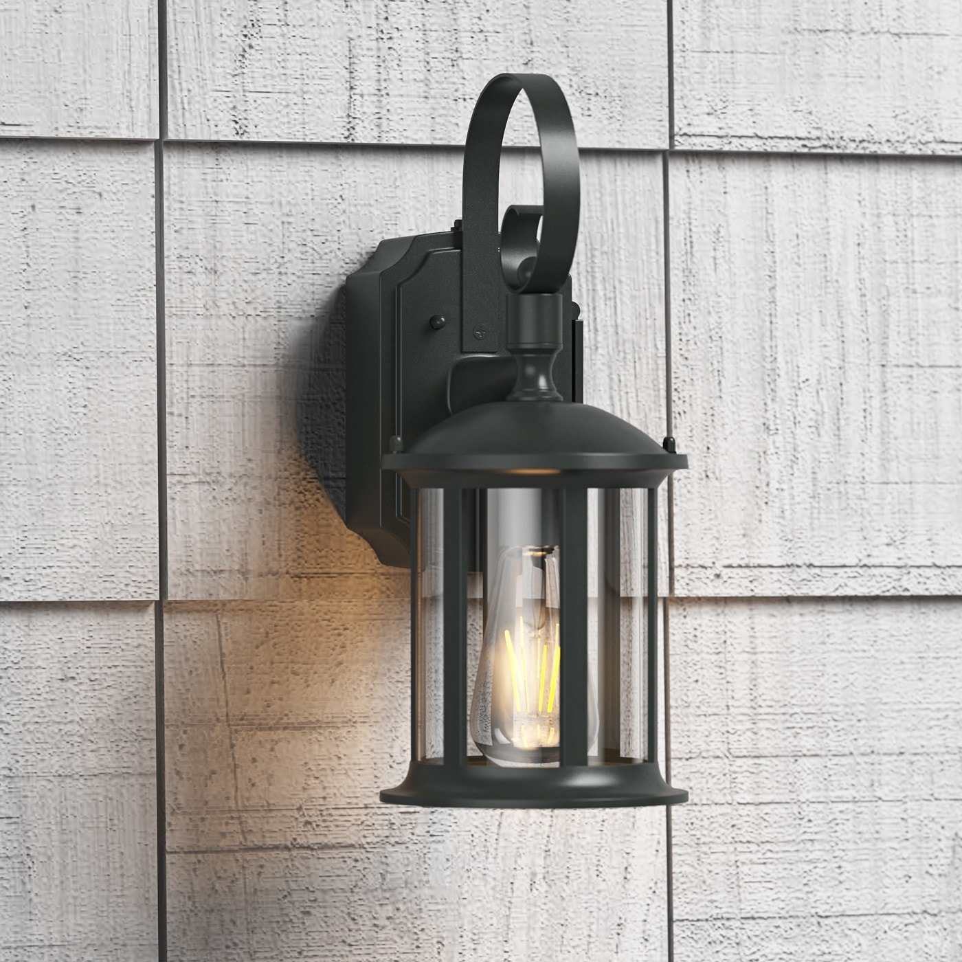 Modern Dusk To Dawn Sensor GFCI Outlet Glass Outdoor Wall Sconces Bed  Bath  Beyond 37594332