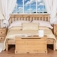 preview thumbnail 4 of 8, Wood Slatted Full Double Size Bed Corona Collection | Furniture Dash