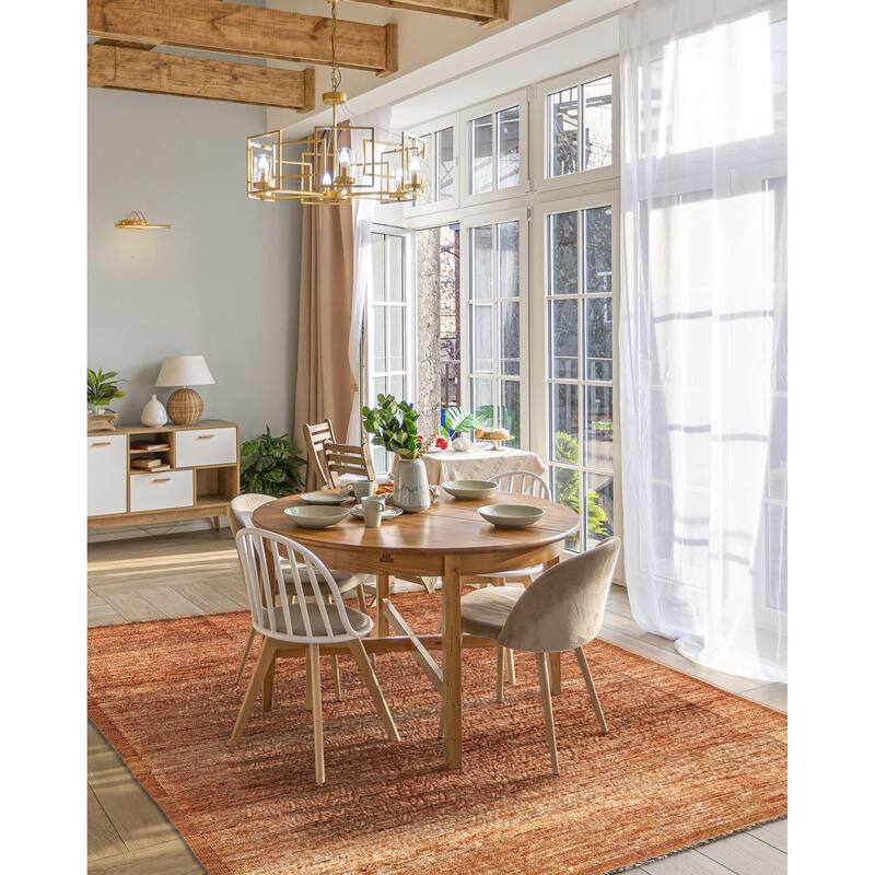 ECARPETGALLERY Hand-knotted Pak Finest Marrakesh Copper Wool Rug - 8'4 x 10'1