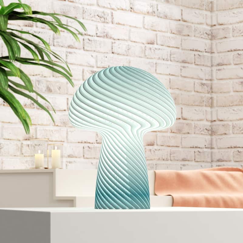Mushroom Round Glass Table Lamp