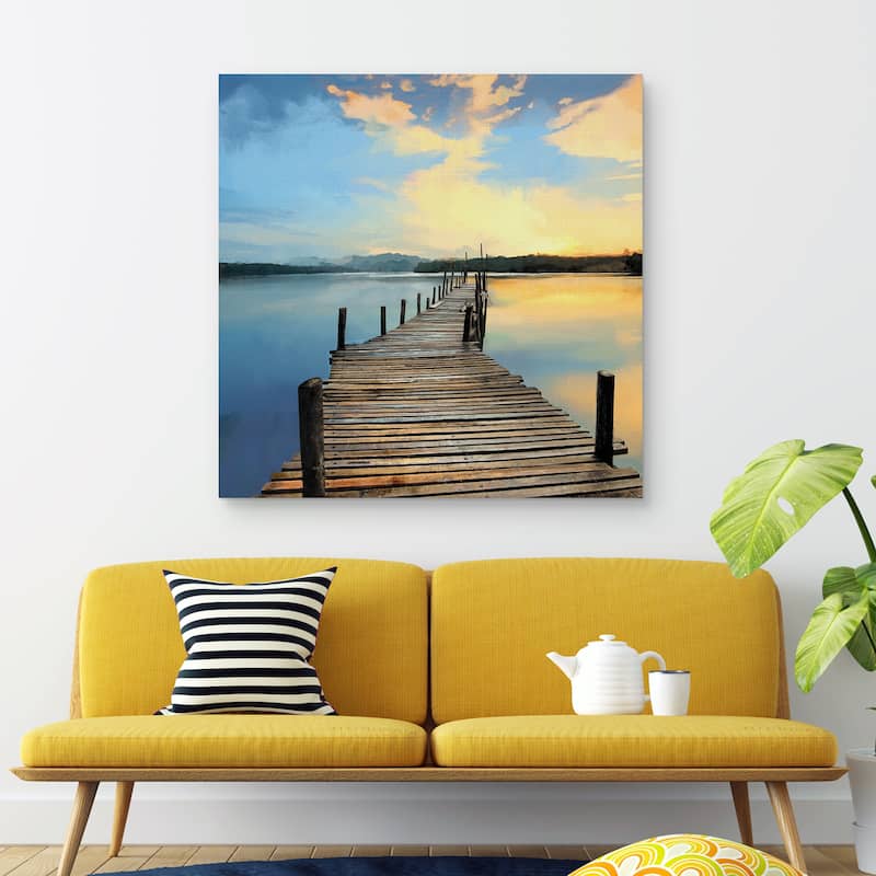 Sunset Pier by Studio Arts Canvas Art Print