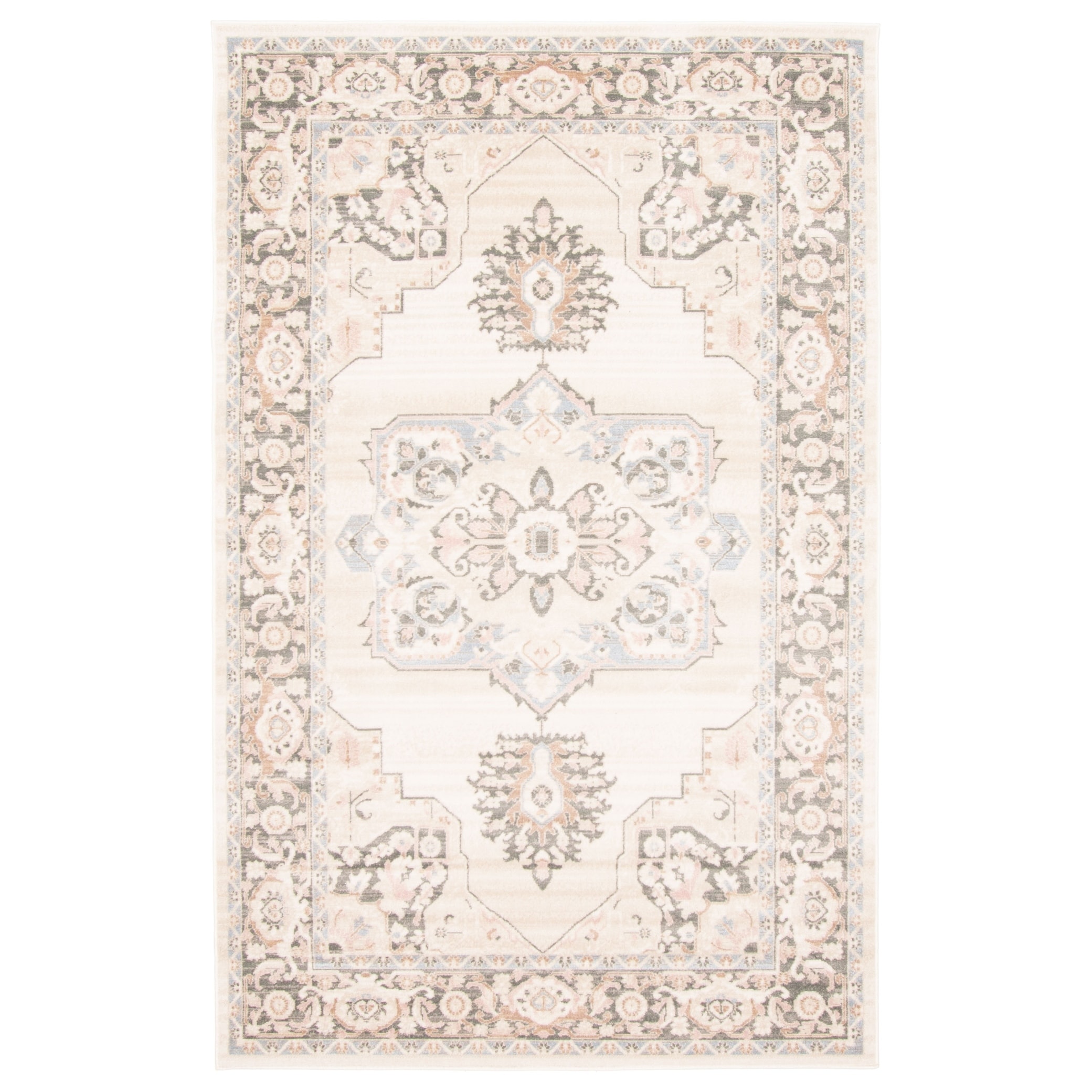 ECARPETGALLERY Machine Woven Myra Ivory Area Rug