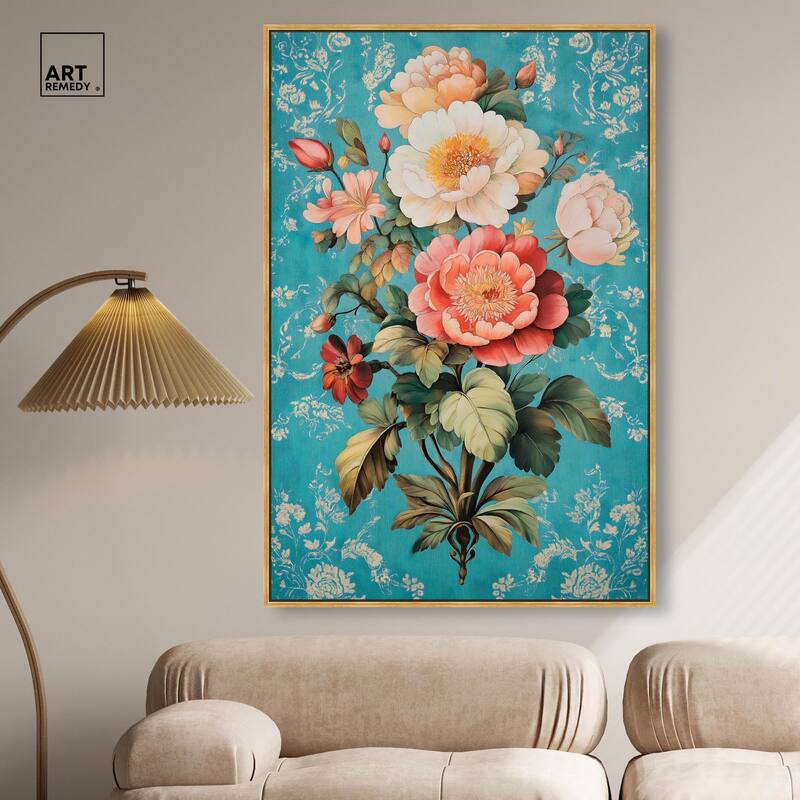 Floral Azure Ascent II Canvas by Art Remedy