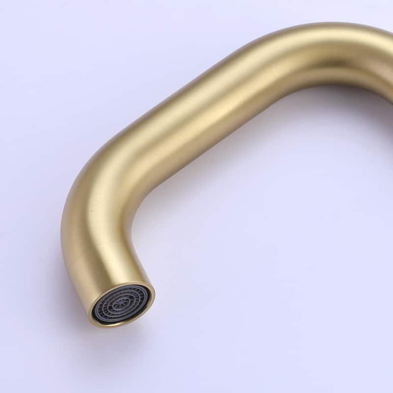 Rbrohant Widespread Brushed Gold Bathroom Sink Faucet, 8 in. 2-Handle Bathroom Faucet