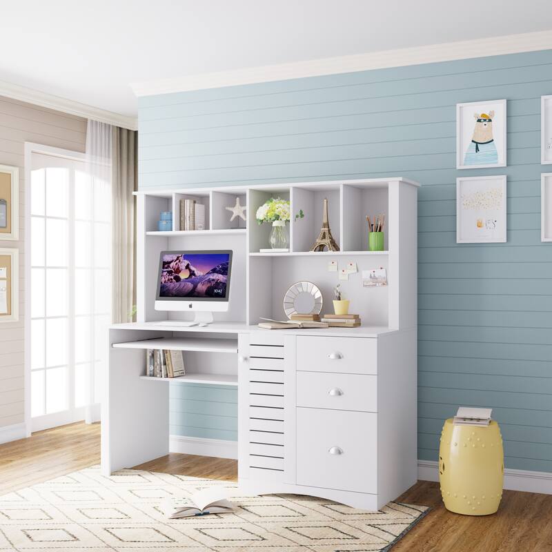 Modern Home Office Computer Desk with Hutch Bed Bath & Beyond 36963635