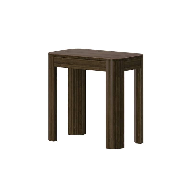 Plank and Beam Contour Rectangular Side Table - 25"