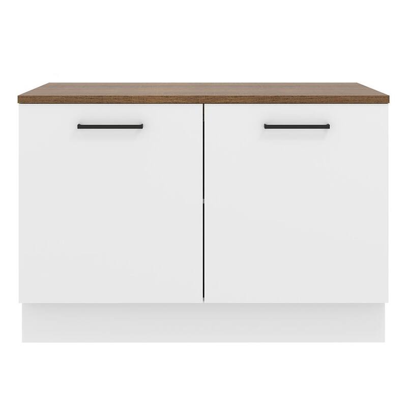 Madesa Hazel Kitchen Storage Base Cabinet 47 Inch Wide - White