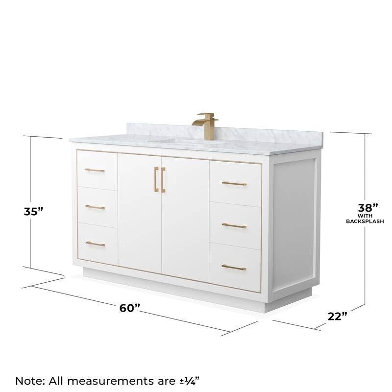 Wyndham Collection WCF1111-60S-NAT-MXX Icon 60" Free Standing Single