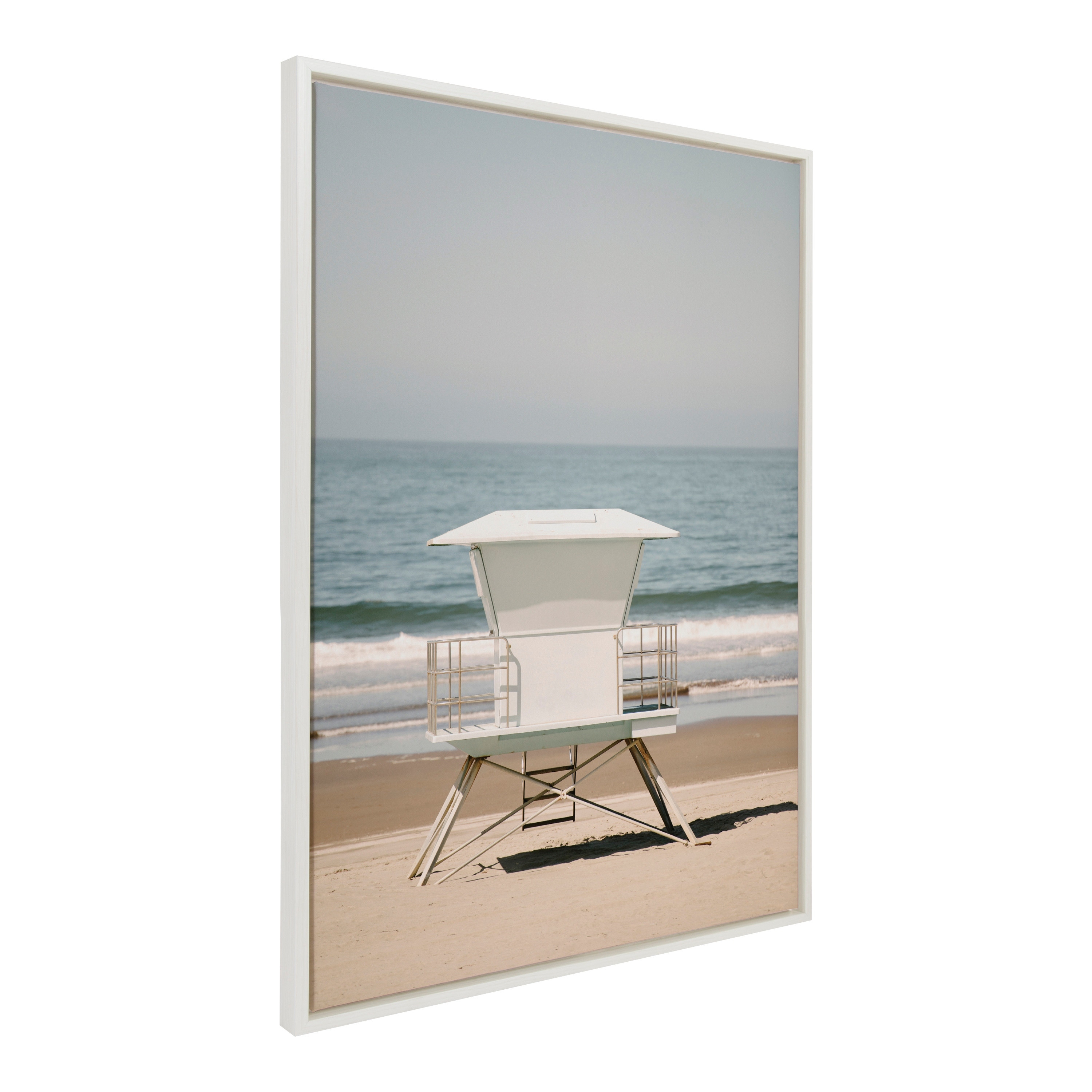 Kate and Laurel Sylvie Surf Shack Framed Canvas by Crystal Lynn Collins