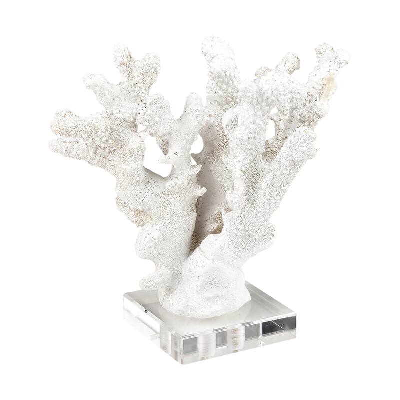Elk Home Coral White Composite 11.75 Inch Wide Sculpture