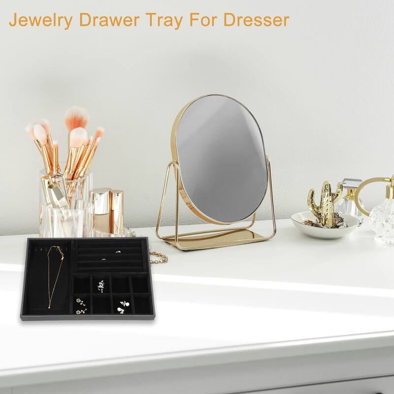 3 in1 Jewelry Tray Stackable Tray Showcase for Rings Earrings Necklace