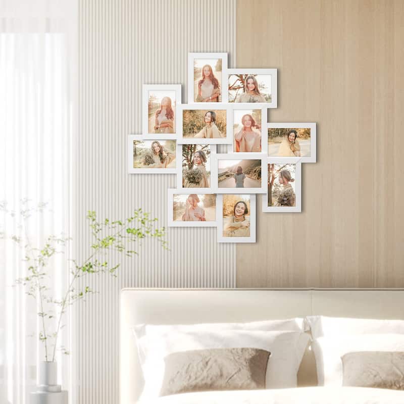 Modern Photo Frame 24x24 Square Storm Eye White PVC Picture Frame - White