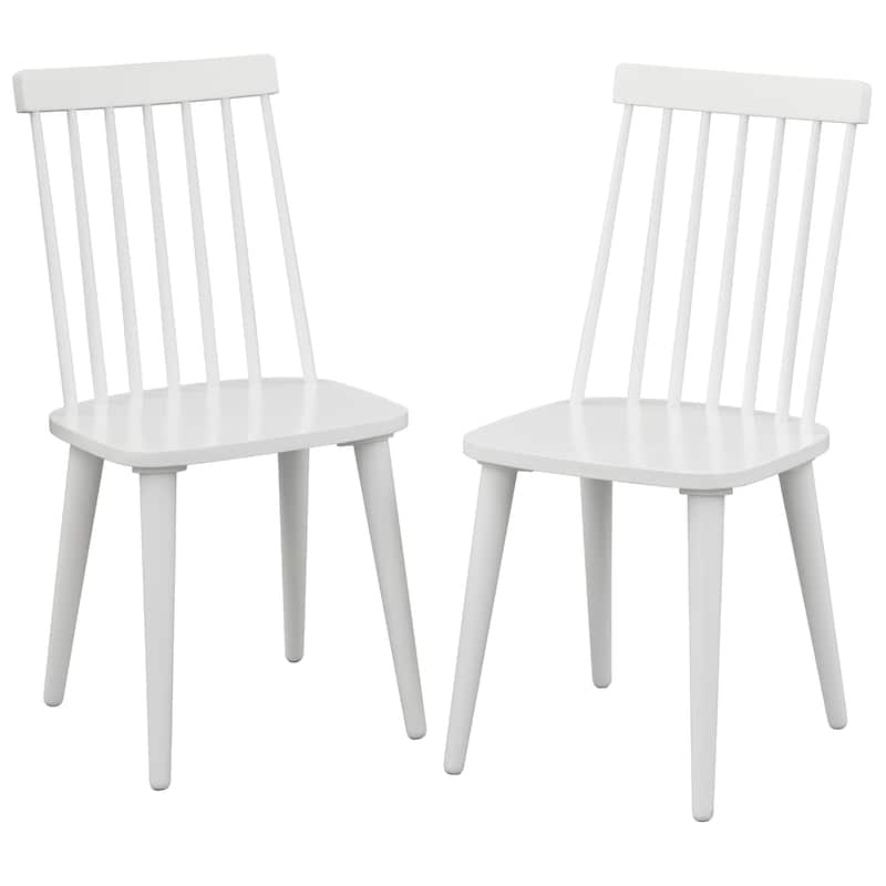 Lifestorey Lowry Solid Wood Spindle Dining Chairs (Set of 2)