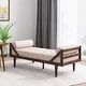 preview thumbnail 1 of 18, Rayle Tufted Chaise Lounge with Pillows by Christopher Knight Home - 65.00" W x 27.75" D x 23.75" H Beige + Dark Brown