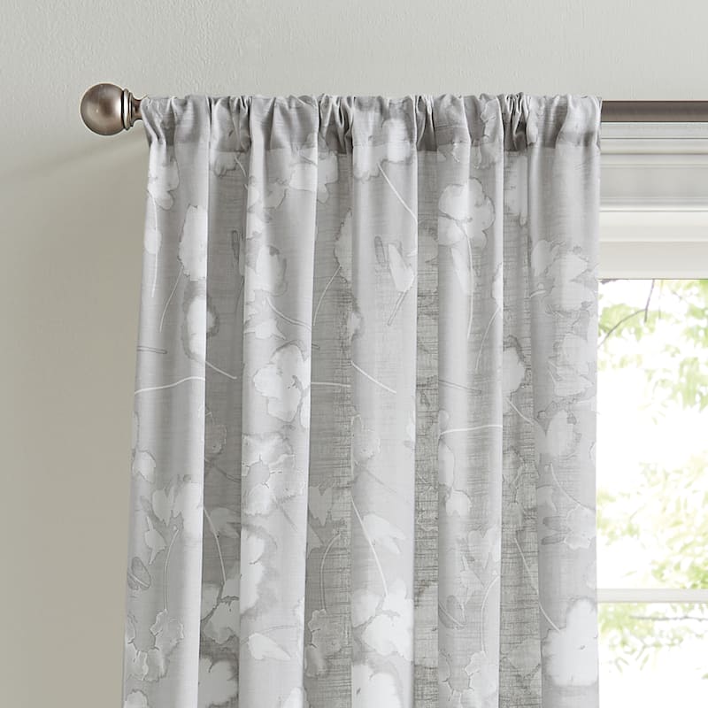 DKNY Dandelion Floral Window Curtain Panel Pair