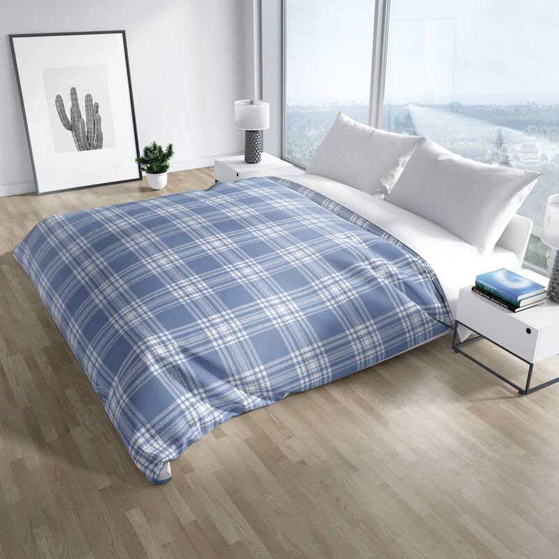SOHO PLAID LIGHT BLUE Duvet Cover By Kavka Designs Bed Bath & Beyond