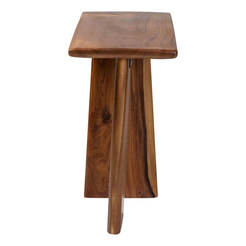 Caruso Suar Wood Console Table - Live Edge Statement Table for Entryway or Living Room