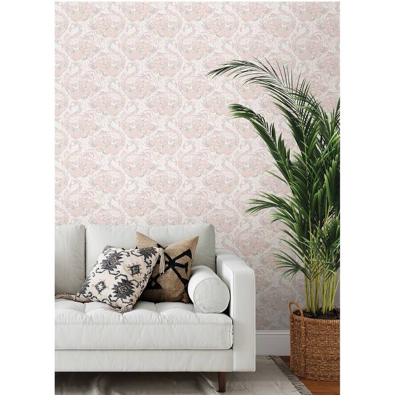 NuWallpaper Pink Flamingo Peel & Stick Vinyl Wallpaper - 216in x 20.5in x 0.025in
