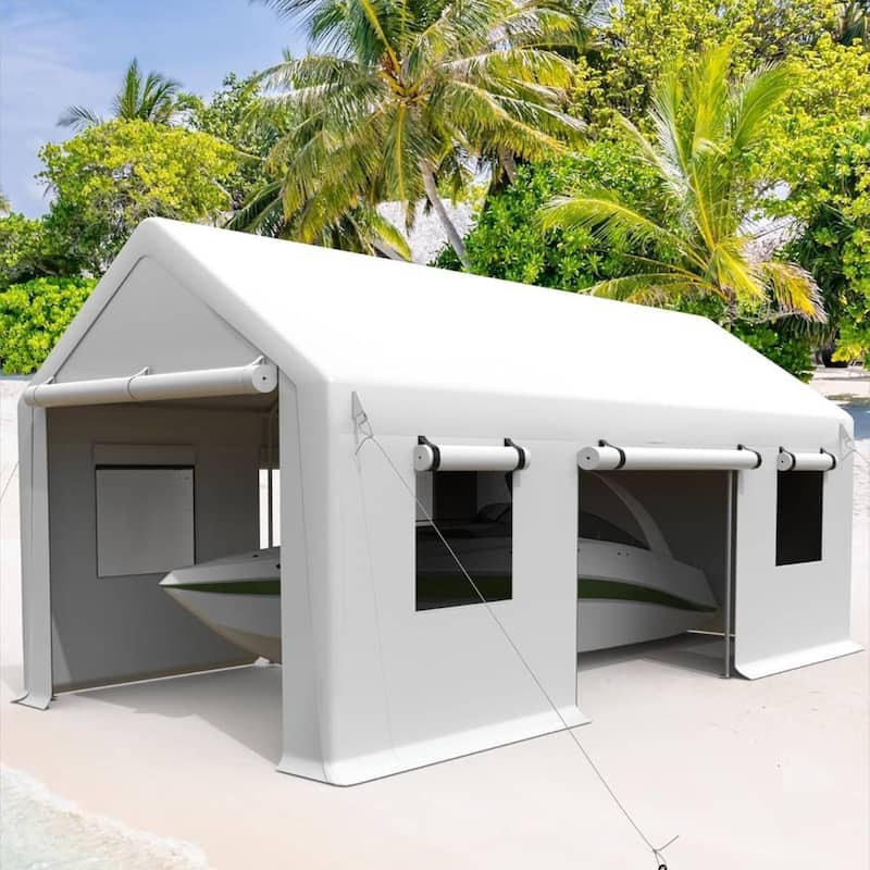 13x20ft Portable Car Tent Carport Canopy for Car, SUV, Truck Shelter Sheds - White