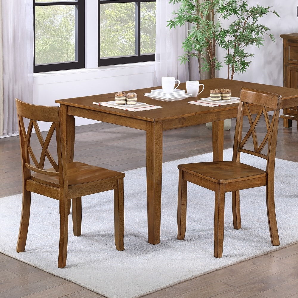 Vintage Cross Back Wood Double X-Back Dining Chairs