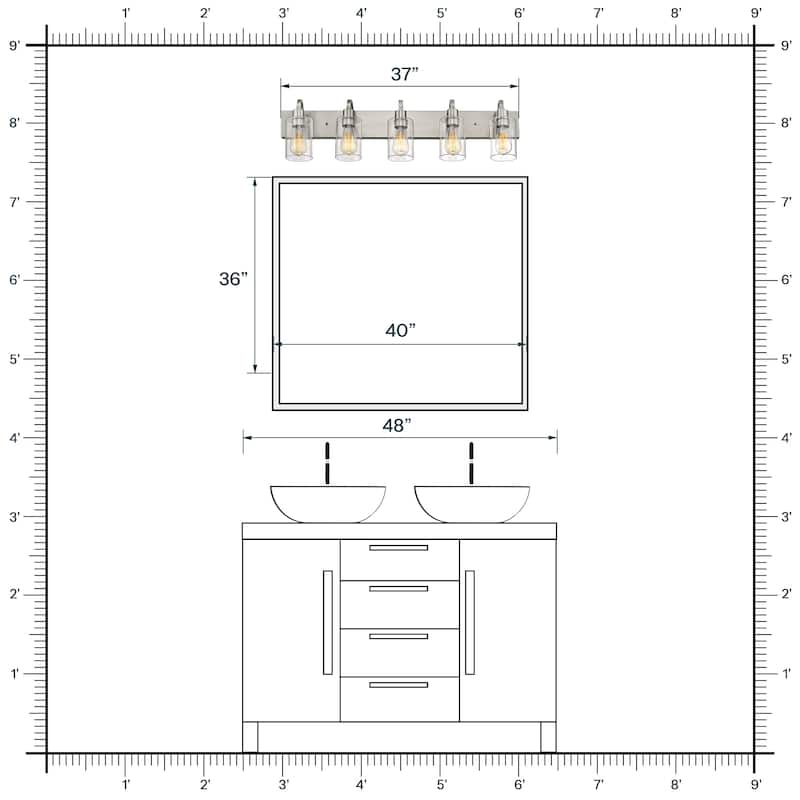 Bathroom Vanity Light Fixtures - Farmhouse Wall Light for Bathroom