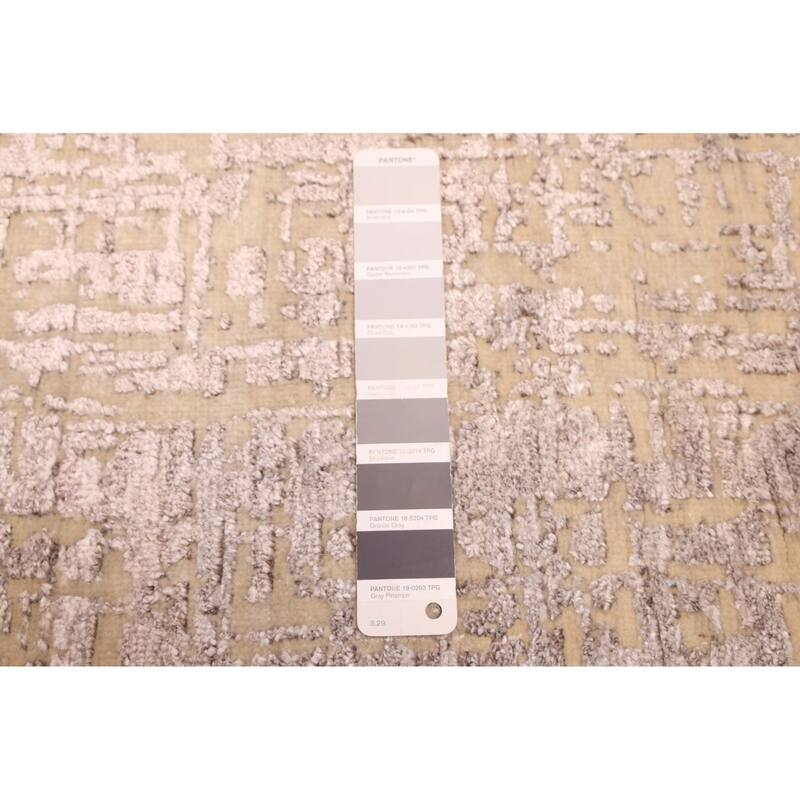 ECARPETGALLERY Hand-knotted Legacy Light Grey Silk, Wool Rug - 8'1 x 10'3