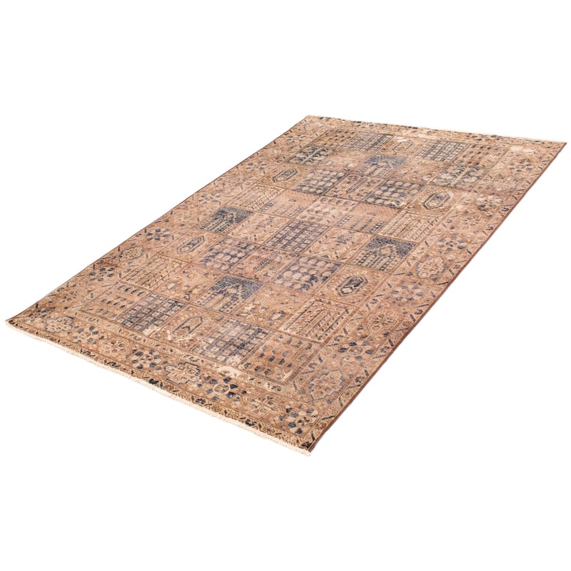 ECARPETGALLERY Hand-knotted Antalya Vintage Tan Wool Rug - 6'9 x 9'10