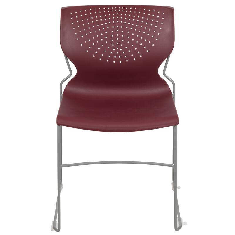 661 lb. Capacity Full Back Stack Chair with Powder Coated Frame