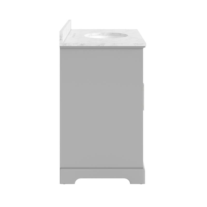 36/48/60 in. Bathroom Vanity in Wood with Ceramic Undermount Sink, Vanity with soft close Drawers