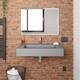 Pyramid Solid Surface Wall-Mounted Bathroom Sink