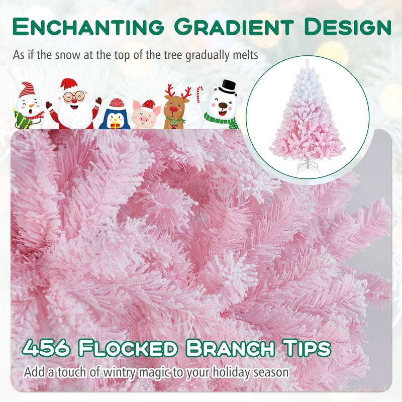 Costway 5/6/7/8 FT Artificial Christmas Tree with 456/820/1264/1774 - See Details