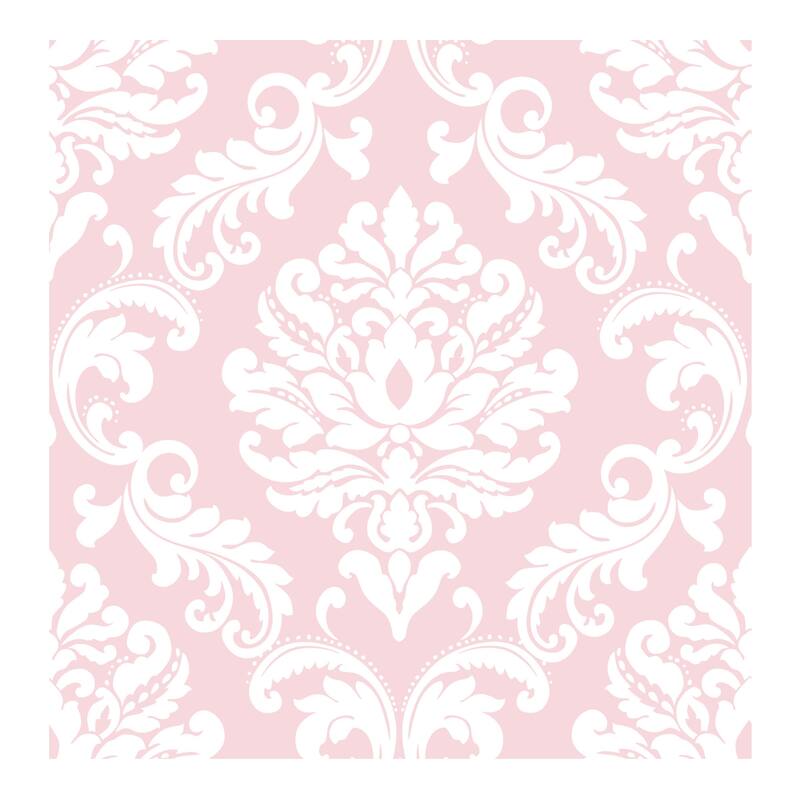 NuWallpaper Pink Ariel Peel & Stick Wallpaper - 216in x 20.5in x 0.025in