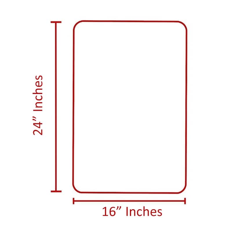 24"x16" - White Soft Cozy Plush Chenille Bath Mat Bathroom Rug