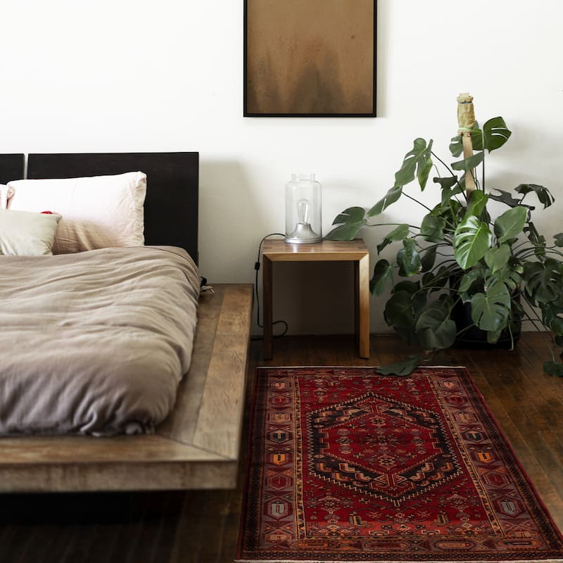 ECARPETGALLERY Hand-knotted Andelz Red Wool Rug - 4'6 x 6'5