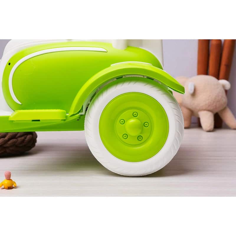 12V Two-Seater Kids Ride On Electric Motorcycle with Dual Motors, LED Headlight, Music, USB & Storage Trunk