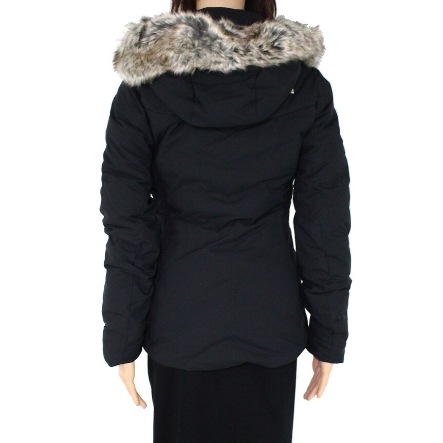 north face long coat with fur hood