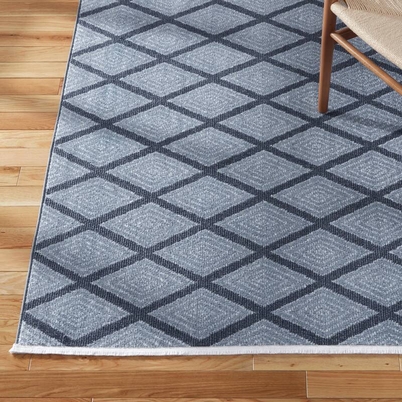 TOWN & COUNTRY EVERYDAY Rein Solid Diamond Everwash Washable Non-Slip Backing Area Rug