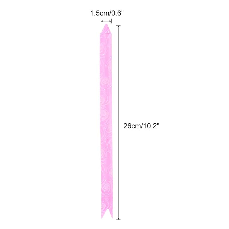 100Pcs Pull Bows Ribbon Gift Wrapping String Rose Pattern Bow Tie - Pink - 10"