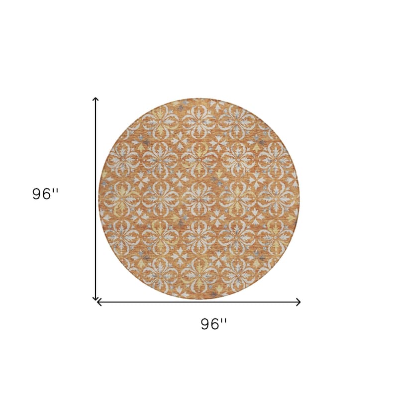 HomeRoots Floral Transitional Rectangle Outdoor Rug