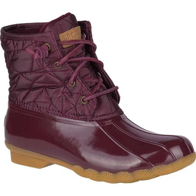 wine sperry duck boots