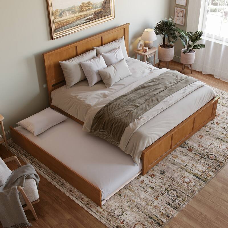 AFI Madison Platform Bed with Matching Footboard & Trundle