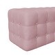 preview thumbnail 11 of 9, 2-Pcs Tufted Upholstered Platform Wooden Bedframe with Ottoman, Pink
