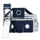preview thumbnail 9 of 32, Full Loft Bed with Tent & Tower, Castle Design, Blue, Fun & Spacious