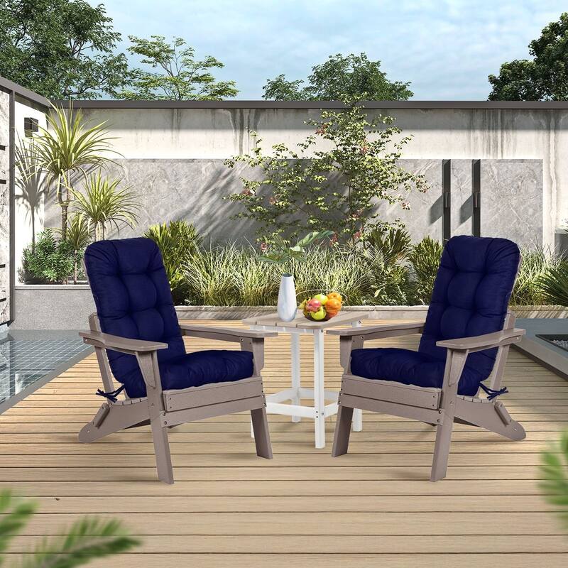 Aoodor Tufted Adirondack Chair Cushion Patio Rocking Chair Cushions Outdoor High Back Cushions with Ties