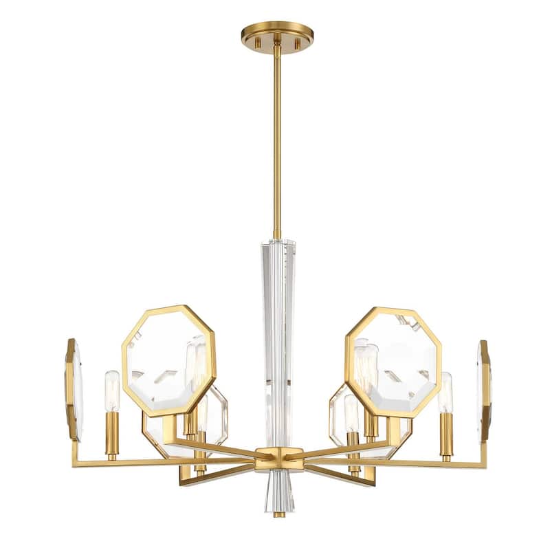 Leighton 6-Light Chandelier in Warm Brass