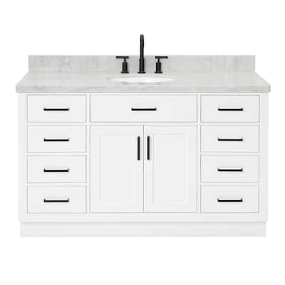 Ariel T055SCWOVO Hepburn 55" Free Standing Single Basin Vanity Set